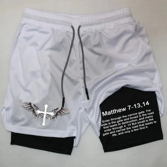 Shorts Bible Printed Casual Sports Compression Shorts