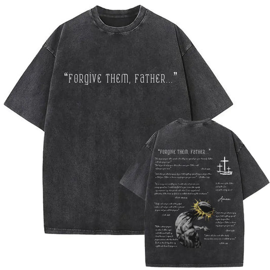 Jesus Forgive Them Father Vintage Washed T-shirt
