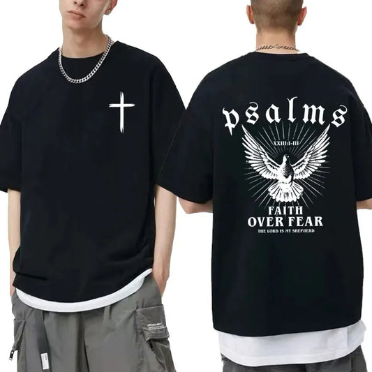 Psalms Faith Over Fear Graphic T-shirt For Men